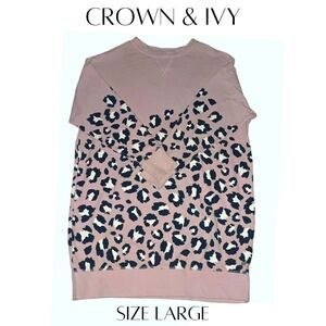 Cabana by Crown & Ivy Animal Print Sweater Dress